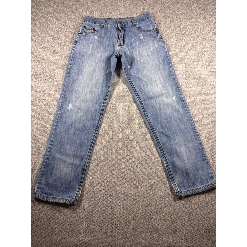 Everlast Fashion Jeans Light Wash Denim Distressed Mens‎ 33